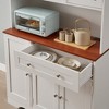 Kitchen Pantry Storage Cabinet, Modern Buffet Cabinet with Hutch - 3 of 4