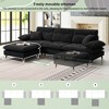 YOOCOZZ Chenille Sectional Sofa with Moveable Ottoman and Two-tone Adjustable Metal Legs - 3 of 4