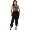 Agnes Orinda Women's Plus Size Tweed Halter Neck Sleeveless Single Breasted Retro Suit Vests - 3 of 4
