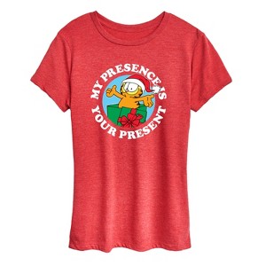 Women's - Garfield - My Presence Is Your Present Short Sleeve Graphic T-Shirt - 1 of 4