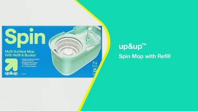 Spin Mop with Refill - up&up™: Soft Grip, Hanging Loop, Floor