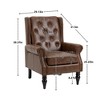 CAVINAS Accent Chair with Sturdy Wood Legs and Wood Frame,Modern Arm Chair for Bedroom,Reading Room - 3 of 4