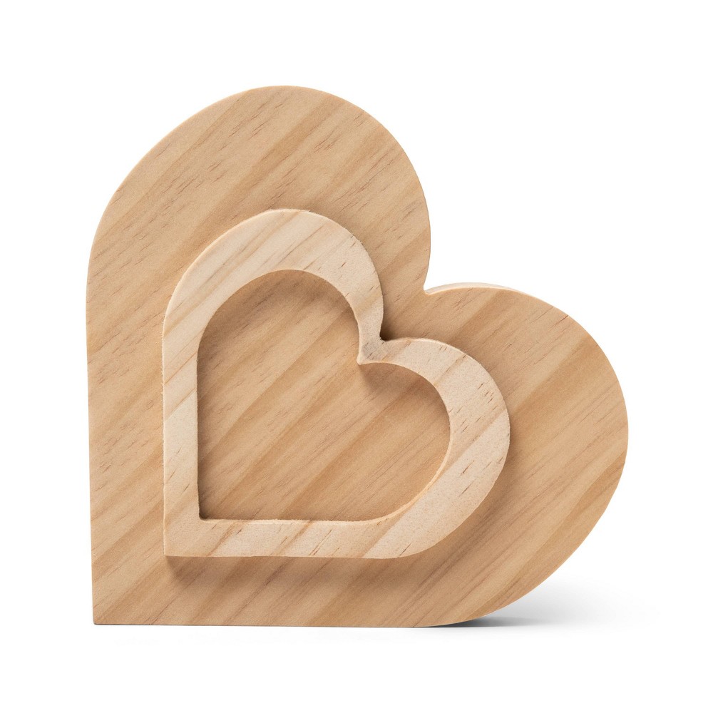 Valentine's Day Layered Wood Heart Base - Mondo Llama