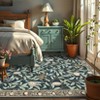 Modern Washable Area Rugs for Living Room Non Slip Stain Resistant Ultra Soft Floral Rug Carpet Floor Mat for Bedroom Dining Room Office - 3 of 4