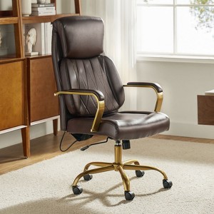 Norbert Mid-century Ergonomic 360-degree Swivel Office Chair with Lumbar Support | HULALA HOME - 1 of 4