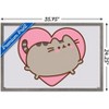 Trends International Pusheen - Heart Framed Wall Poster Prints - 3 of 4