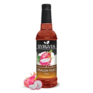 Syruvia Dragon Fruit Syrup - 25.4 fl oz. Premium Flavoring Syrup For Coffee - 1 of 4