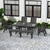 WestinTrends 6 Piece Outdoor Patio Dining Table and Armchair Dining Bench Set - 2 of 3