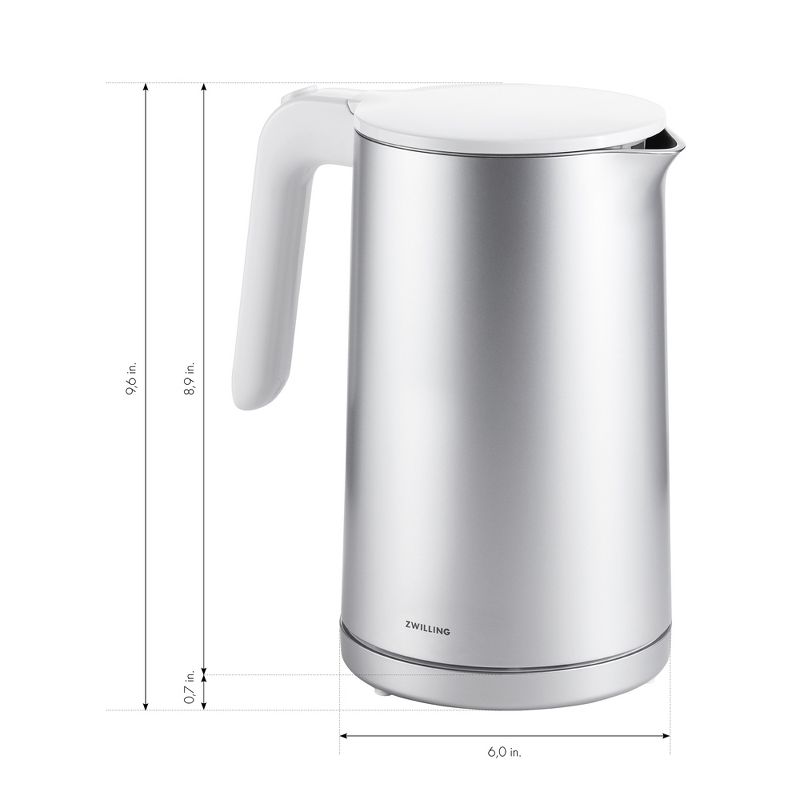 ZWILLING Enfinigy Cool Touch 1.5-Liter Electric Kettle, Cordless Tea Kettle & Hot Water, 4 of 13