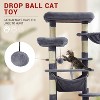 Cat Tree for Large Cats, Features Scratching Post, Cat Condo, Platforms, Tunnel, Hammock, Food Station & Bowls - 4 of 4