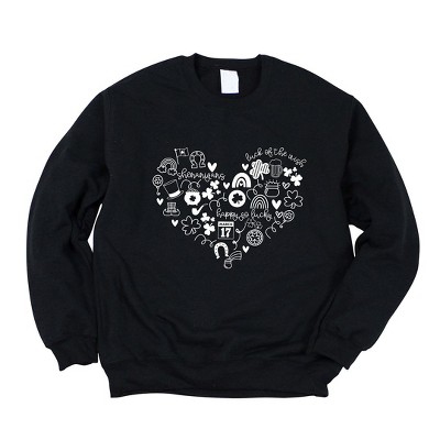 Simply Sage Market Women's Graphic Sweatshirt St. Patrick's Heart