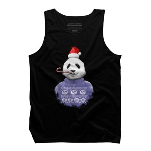 Men's Design By Humans Christmas panda By NikKor Tank Top - 1 of 4