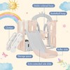 5-in-1 Kids Slide Swing Set Climber Slide Playset With Basketball Hoop Indoor Outdoor Playground For Boys Girls Birthday Xmas Gifts - 3 of 4