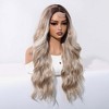 Jessie's Wig 26 Inch Wavy Wig Synthetic Hair Small Lace Wigs Blonde Color With Dark Roots 1 Pc/Pack - 4 of 4