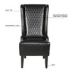 Grungis Velvet Accent Chairs with Soft Padded and Wooden Legs,Living Room Chairs with High-Back,Comfy Chairs for Living Room,Bedroom - 4 of 4