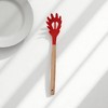 Unique Bargains Spoon Hand Wash Only Pasta Claw Silicone Wooden Handle 12.6" 1 Pc - 2 of 4