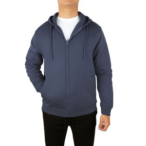 Blue Ice Men's Fleece Line Full Zip-Up Hoodie Sweatshirt - 1 of 4