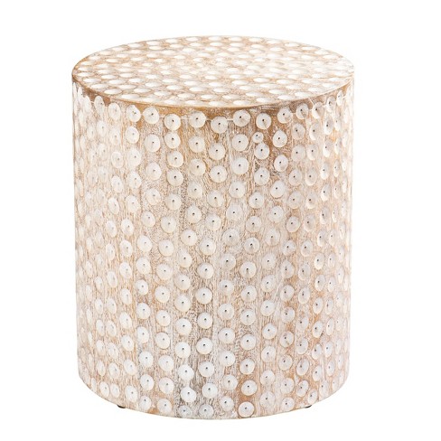 Bourwiy Round Accent Table White - Aiden Lane : Target