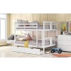 Full over Full Bunk Bed with Drawers and Ladder for Bedroom, Guest Room Furniture-White - 2 of 4