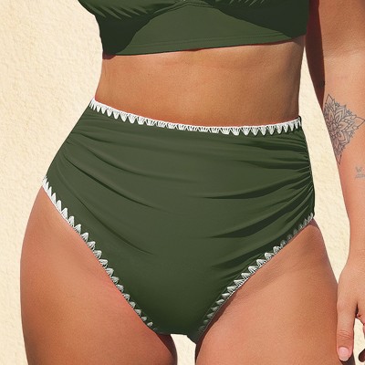 Women's Alluring High-Waist Swimsuit Bottom - Cupshe