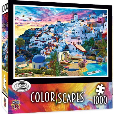 MasterPieces Colorscapes Santorini Sky 1000 Piece Linen Jigsaw Puzzle