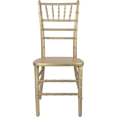 Gold High Back Wood Chiavari Side Chair