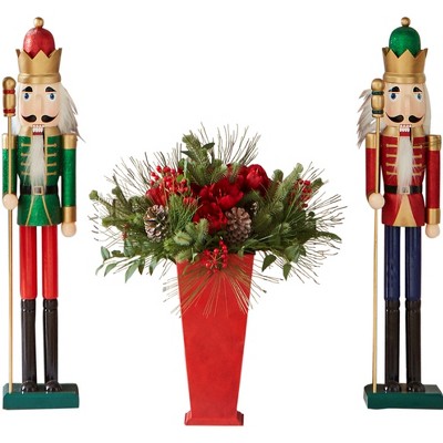 BrylaneHome 36" Wood Nutcracker - Red