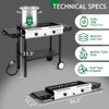 Winado 2 Burner Outdoor Propane Gas Stove With Auto-ignition & Side Shelves - 3 of 4