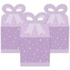 Big Dot of Happiness Purple Confetti Stars - Square Favor Gift Boxes - Simple Party Bow Boxes - Set of 12 - 2 of 4