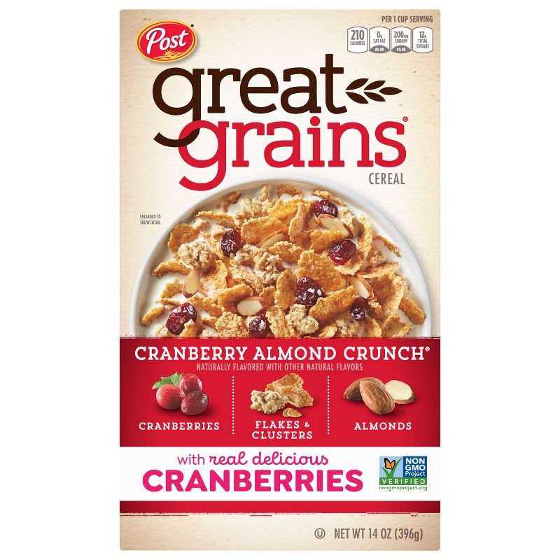 Great Grains Cranberry Almond Crunch Breakfast Cereal - 14oz - Post, 3 of 21