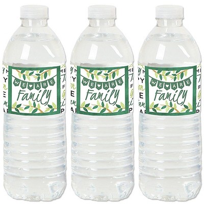 Big Dot of Happiness Family Tree Reunion - Family Gathering Party Water Bottle Sticker Labels - Set of 20