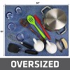 LunaLulinlk Dish Drying Mat, Oversized 19x24 in. Super Absorbent, Quick Dry Fabric, Waterproof & Slip-Resistant Blue - 3 of 4