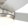 52" Casa Vieja Elite Modern Hugger Indoor Ceiling Fan with Dimmable LED Light Remote Control Brushed Nickel Opal Glass for Living Room Kitchen House - 3 of 4