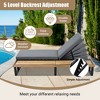 PAGED Outdoor Pool Lounge Chairs Chaise Lounge Outdoor with 5-Position Adjustable Backrest and Side Table for Poolside, Backyard - 4 of 4