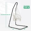 Yaheetech Adjustable Hammock Chair Stand, Black - 3 of 4