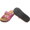 Roxoni Women's Chic Glitter Flat Sandals with Double Buckle Straps & Comfortable Suede Footbed – Stylish, Slip-Resistant Design for Everyday Wear - 2 of 4