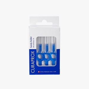 Curaprox UHS 409 Interdental Brush Holder Set, 3-Pack Blue with Protective Caps - 1 of 4