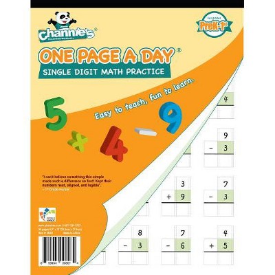 Channie's One Page A Day Single Digit Addition & Subtraction