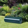Costway 13 Gallon Lawn Roller Heavy-Duty Steel Push/Pull Sod Roller 24"x13" Green - 2 of 4
