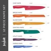 JoyJolt Multi Purpose 12 Piece Non-Stick Knife Set - 6 Knives & 6 Blade Guards Set - Multi Color - 3 of 4