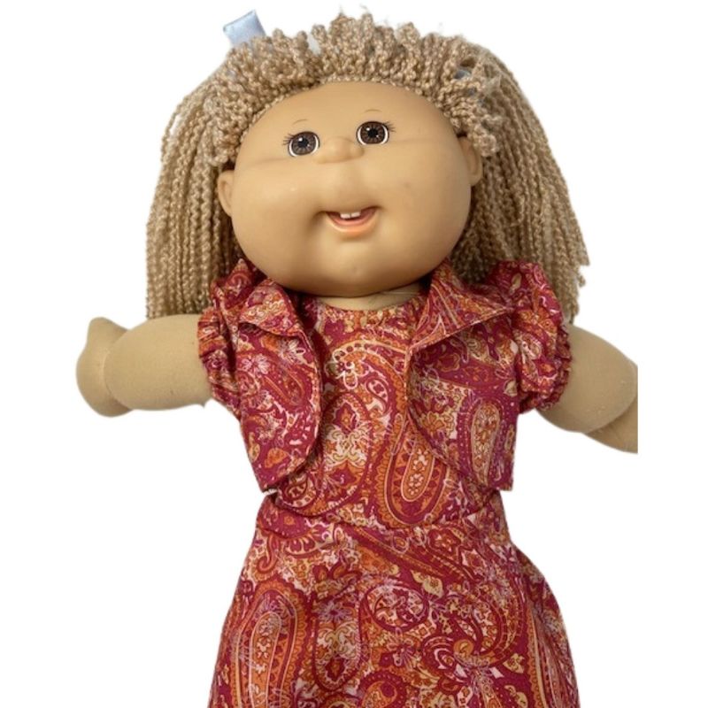 Doll Clothes Superstore Rust Dress With Jacket Fits Cabbage Patch Kid Dolls, 4 of 5