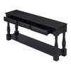 YOOCOZZ Solid Wood 63" Long Mediterranean Style Console Table with Shelf and Drawers - 4 of 4