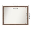 Amanti Art Pia Medium Brown Narrow Non-Beveled Framed Bathroom Vanity Wall Mirror - 3 of 4