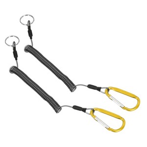 Unique Bargains Retractable Flexible Waterproof Rustproof Lanyard Safety Cord Spiral Lanyard 2 Pcs - 1 of 4