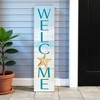 HomeRoots 11" X 47" Blue and White Coastal Welcome Solid Wood Wall Decor - 2 of 4