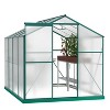 Kelly 6'x8' Garden Shed, Heavy Duty Walk-in Polycarbonate Greenhouse, Outdoor Furniture - The Pop Home - 2 of 4