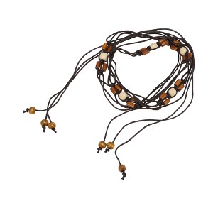 Unique Bargains Hand-beaded Weaving Handmade Cord Belt 1 Pc - 1 of 4