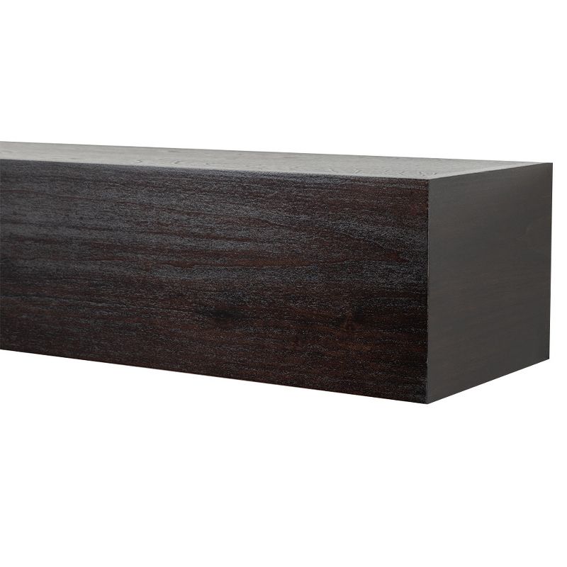 Modern Ember Boone Wood Fireplace Mantel Shelf with Tall Boxed Design, 5 of 10