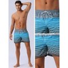 INSPIRE CHIC Men's Tropical Beach Color Block Drawstring Waist Mesh Lining Striped Board Shorts - 4 of 4