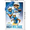 Trends International NFL Los Angeles Chargers - Ladd McConkey 25 Framed Wall Poster Prints - 3 of 4